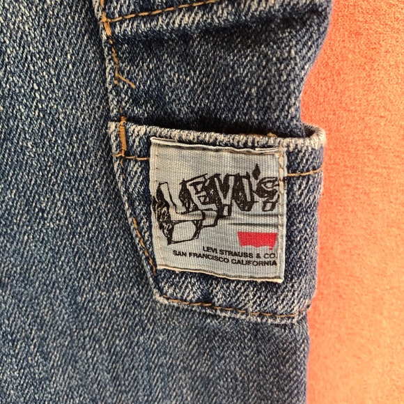 Levi’s blue jean overalls - Picture 6 of 7